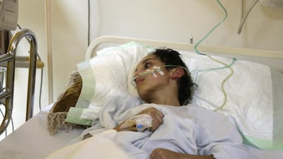 Noorallah Shalash is recuperating after he was run over. Hospital bills are a concern for his family. Jeffrey E Biteng / The National