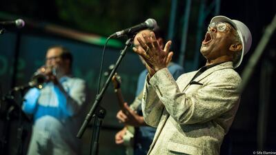 Don Byrant performs at the Jazablanca Festival in Casablanca, Morocco on July 5, 2019. Credit Sife El Amine.