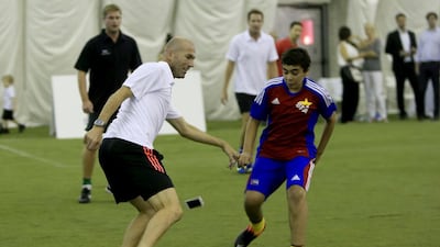 Zidane was in the UAE to show support for an initiative between Swiss watch manufacturer IWC Schaffhausen and the Special Care Centre charity. Ravindranath K / The National