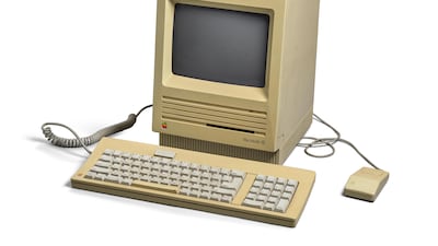 Macintosh – an intuitive personal computer known as the Mac – transformed the landscape of mass-market computing with its revolutionary graphical user interface (GUI), catchy icons and a mouse. Photo: Bonhams