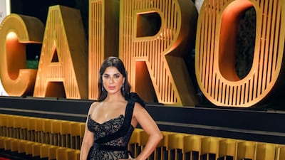 Egyptian actress Nourhan Mansour poses during the opening ceremony of the 42nd Cairo International Film Festival. Reuters