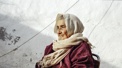 Sassiya shares her tattoos in Tamezret, Tunisia. She was one of the few encounters we had in which the women no longer found joy in her tattoos, as well as one of the most heavily tattooed. She claimed that she once loved them, but her children and those around her who were more educated told her that the tattoos would make her go to hell. She says she spends every day praying for forgiveness. Courtesy Yumna Al-Araishi