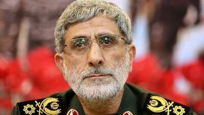Esmail Qaani, the head of the Islamic Revolutionary Guard Corps' Quds Force, travelled to Iraq on Wednesday. AFP