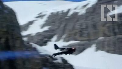 Jetman Dubai speeds through the Alps.Reuters
