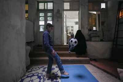 Hiba's son Hamza, 12, suffers seizures and required medical treatment unavailable in Al Hol. Ahmed Fallaha for The National