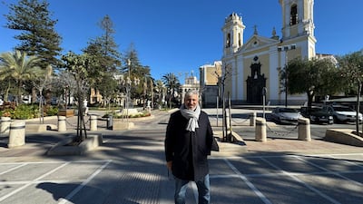 Former player Nayim meets The National in Ceuta for an interview. Andy Mitten for The National