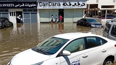 Heavy flooding has caused severe damage in Sharjah. Not least to the music shop owned by Jordanian Abdel Fattah Mahmoud. Photo: Abdel Fattah Mahmoud