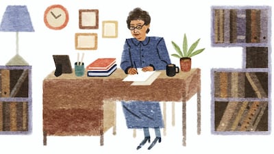 Sohair El-Qalamawy's 103rd birthday Google Doodle. Courtesy Jon Wiley and Micheal Lopez