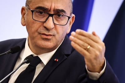 France's Interior Minister Laurent Nunez has said police will not tolerate masked protestors. AFP