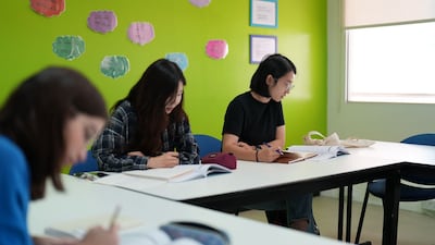 Students take part in lessons at Dubai's Arabic Language Centre. Photo: Arabic Language Centre