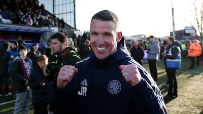 Macclesfield manager John Rooney - brother of former Manchester United and England striker Wayne - after his team's victory. Getty Images