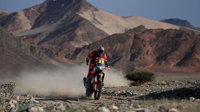 KTM's Sam Sunderland won Thursday's Stage 11 and moved into seconds place overall. AFP