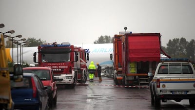 Some flights were redirected to Milan’s Malpensa airport. Matteo Bazzi / EPA