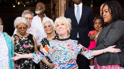 Barbara Windsor attends the inauguration of the Hackney Empire Walk Of Fame on May 25, 2017 in London, England. The EastEnders and Carry On films actress has been included in a 'recognition plate' on Hackney Empire's pavement together with Frank Matcham and Sir Oswald Stoll. Getty Images