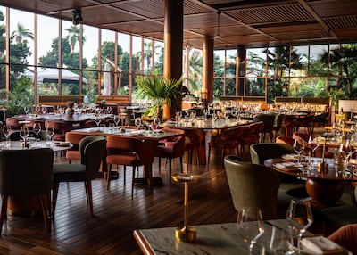 The J1 beach club turns its main dining area into a fully-airconditioned space for the summer. Photo: Baoli Dubai