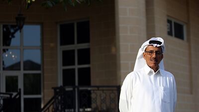 Khalaf al Habtoor, chairman of the Al Habtoor Group, poses at his residence in Dubai. Satish Kumar / The National