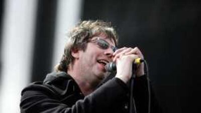 Lead singer Ian McCulloch performs with Echo & the Bunnymen at the Liberty State Park in Jersey City in August.