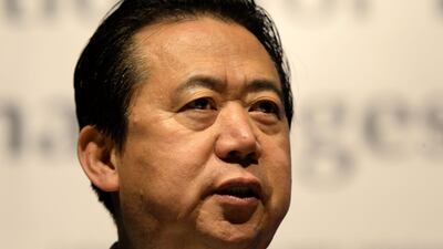Meng Hongwei, president of Interpol, has not been heard from since travelling to China at the end of September. AFP