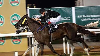 AF Al Lijam wins the 1,600m Fillies’ Classic at Abu Dhabi last night.