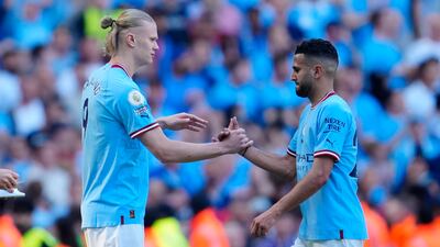 Erling Haaland (for Mahrez, 74’) – 6. Had a half chance to score not long after coming on, but the Premier League Golden Boot winner uncharacteristically dragged his effort wide. AP