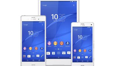 The Sony Xperia Z3 family. Courtesy Sony