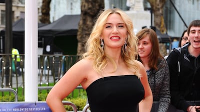 Kate Winslet, in Jenny Packham, attends the premiere of 'Divergent' at Odeon Leicester Square on March 30, 2014, in London, England. Getty Images