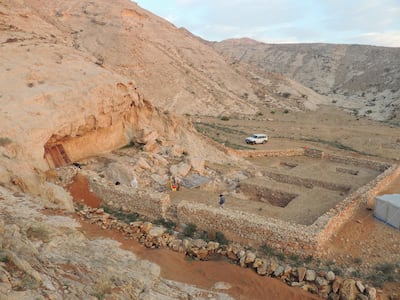 Archaeological dig at Jebel Faya in Sharjah. Courtesy Knut Bretzke