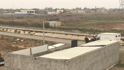 A building where the Iraqi Army found unused Katyusha rockets is seen in Umm al-Izam. Iraqi REUTERS