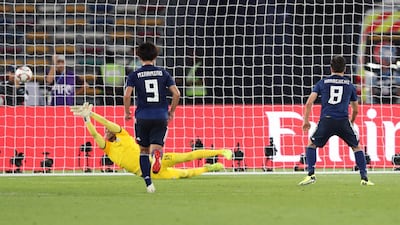 Haraguchi Genki of Japan scores a penalty. Chris Whiteoak / The National