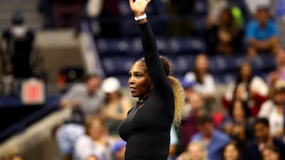 Serena Williams celebrates her victory. AFP