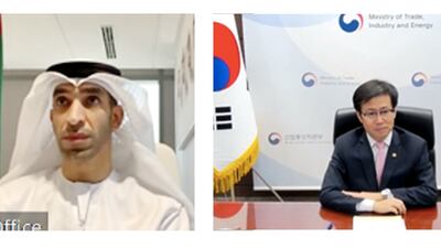 UAE Minister of State for Foreign Trade Dr Thani Al Zeyoudi held an online meeting with South Korea's Trade Minister Yeo Han-koo. The Emirates is South Korea's top Arab trading partner. Wam