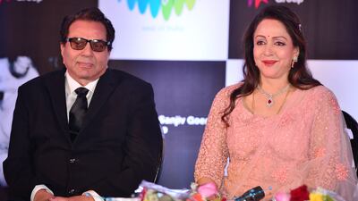 Supporting the launch of Hema Malini's new album, Dream Girl, in Mumbai. Getty Images