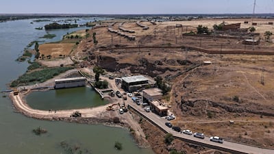 Floodwaters in Syria's Deir Ezzor province after heavy rain and the opening of dams in Turkey pushed the Euphrates to its limit. AFP