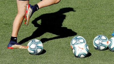 Zidane leads the team's training session. EPA