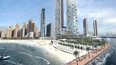 The project will contain a pair of 74-storey towers at the end of Dubai Marina. Courtesy Emaar Hospitality Group