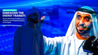 The Adnoc display. Victor Besa / The National
