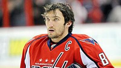Alex Ovechkin warms up before the game against the Montreal Canadiens at the Verizon Centre.