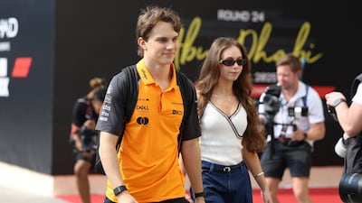 McLaren driver Oscar Piastri arrives ahead of the final practice and qualifying at the Abu Dhabi Grand Prix