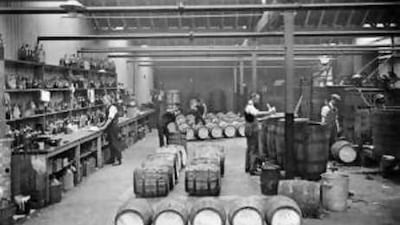 Vimto was invented by the English herbalist John Noel Nichols in the early 1900s. By 1928, when this picture was taken, the drink was popular around the world.