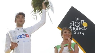 French cyclist Thibaut Pinot finished third at the Tour de France this year and claimed the white jersey for best young rider. Christian Hartmann / Reuters / July 27, 2014
