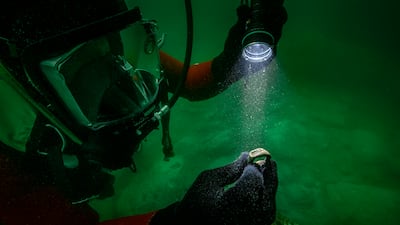 The signet ring was discovered at the submerged palace of Antirhodos, the European Institute for Underwater Archaeology announced. Photo: Franck Goddio/Hilti Foundation