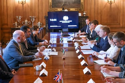 COP28 UAE President-Designate Dr Sultan Al Jaber had productive discussions with Grant Shapps, UK Secretary of State for Energy Security and Net Zero, and Graham Stuart, Minister for Energy Security and Net Zero. Photo: COP28 UAE