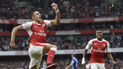 Alexis Sanchez started the rout with an 11th minute opening goal for Arsenal against Chelsea. Facundo Arrizabalaga / EPA