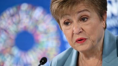 IMF managing director Kristalina Georgieva said the US economy was buoyant in 2025 despite trade uncertainty and a government shutdown. AFP