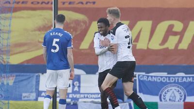 Rotherham's Matthew Olosunde celebrates scoring. Reuters
