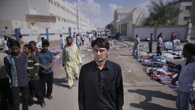 Mohammed Khan, from Pakistan, earned just Dh22 a day when he first arrived in Dubai to work as a carpenter. He is now a foreman for a building company in Abu Dhabi and makes Dh120 a day. Silvia Razgova / The National