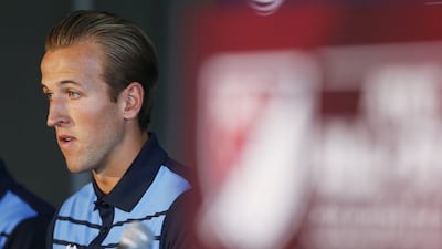 Tottenham Hotspur forward Harry Kane responds to questions during a news conference on Monday ahead of his club's match against the MLS all-stars on Wednesday. David Zalubowski / AP / July 27, 2015