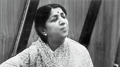 Lata Mangeshkar performing in 1981. The beloved Bollywood singer has died aged 92 after being in hospital with Covid-19. Getty Images