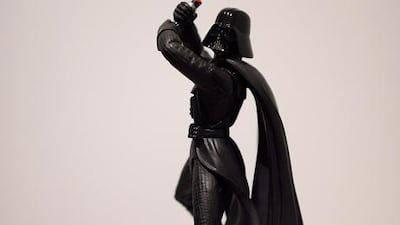 A Darth Vader Cinemacast statue is among the items of Star Wars collectables: Return of the NIGO. AFP