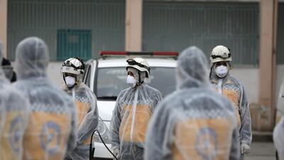 Syrian volunteer group The White Helmets have been disinfecting schools in the Aleppo countryside as part of efforts to contain coronavirus. Courtesy: The White Helmets.